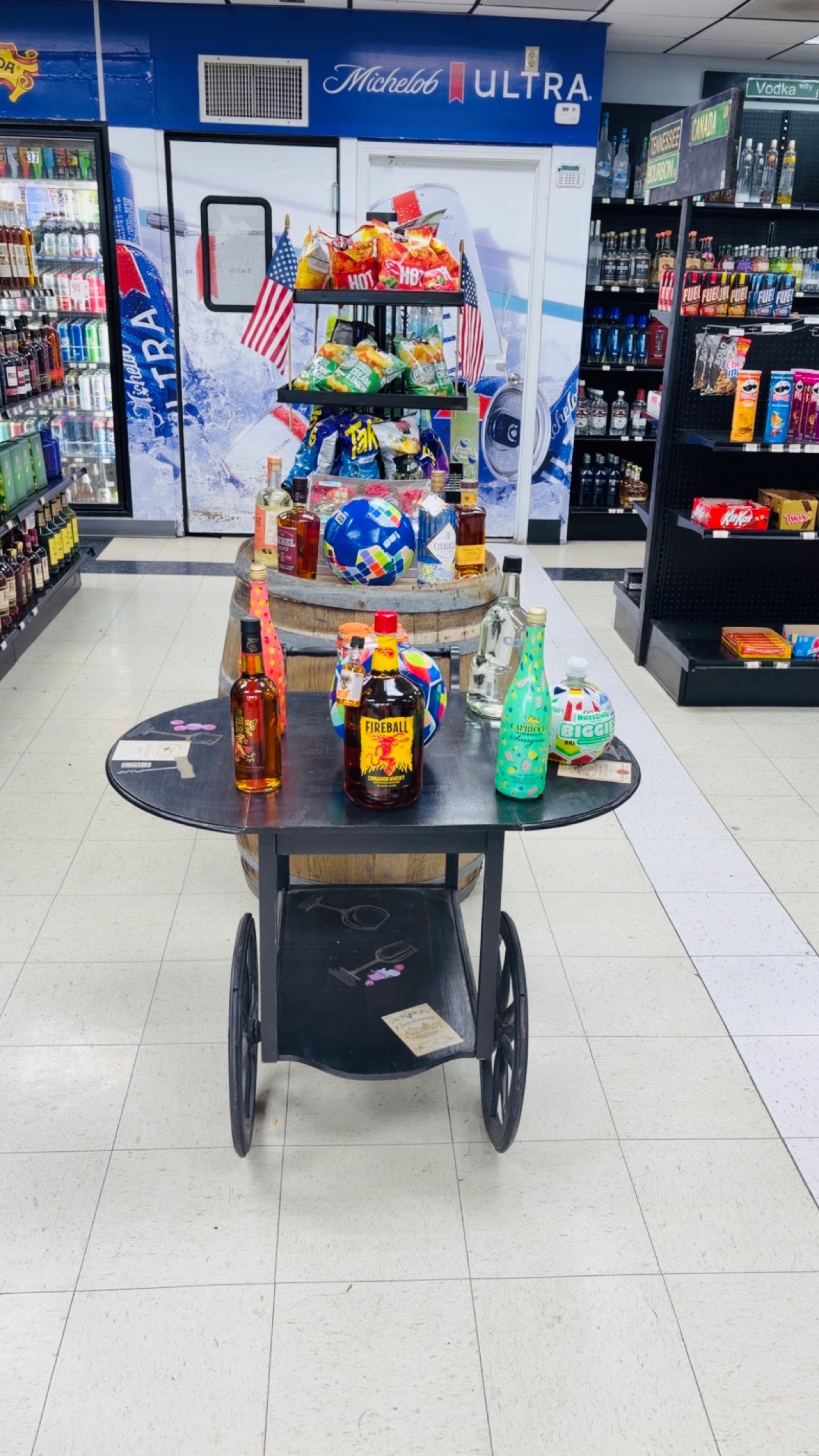 Featured drink cart display